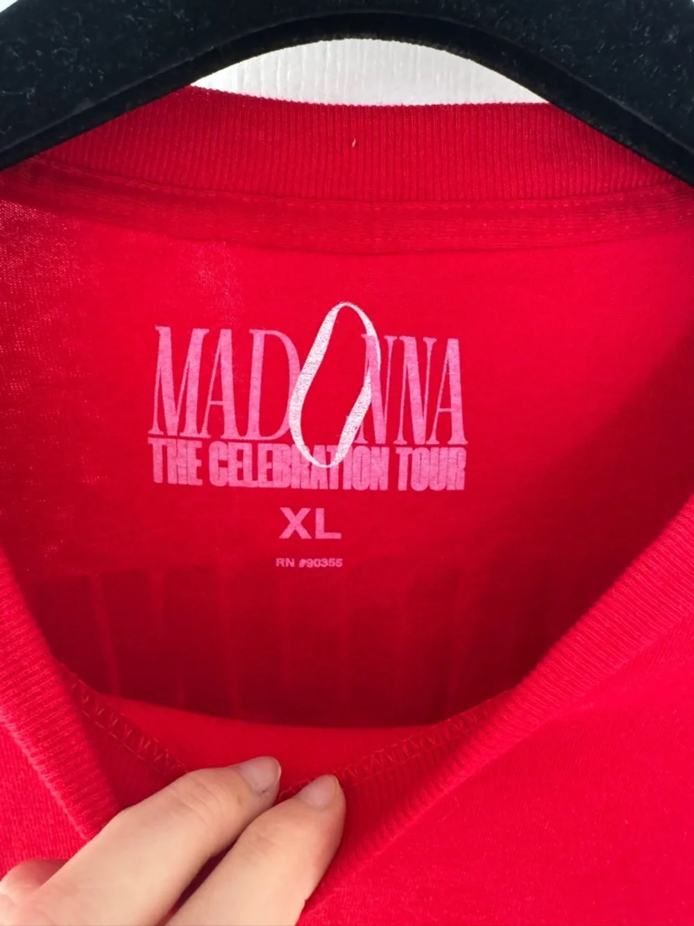 Original MADONNA The Celebration Tour Red Graphic Logo Tee (XL) Unisex - Picture 4 of 5
